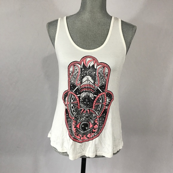 NEW Printed Hamsa and symbol tank top - Picture 2 of 8